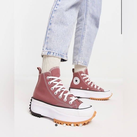 Converse Shoes - Converse Women's High-Top Sneakers in Maroon and White Size 6.5